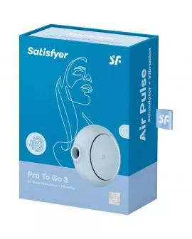 SATISFYER - PRO TO GO 3 DOPPELTER LUFTPULSSTIMULATOR & VIBRATOR BLAU
