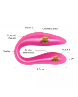 ONINDER - LISBOA G-SPOT- UND KLITORALSTIMULATOR ROSA - KOSTENLOSE APP