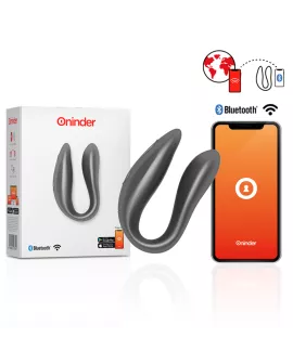 Oninder Lisboa G-Spot-Klitoralstimulator Schwarz - App