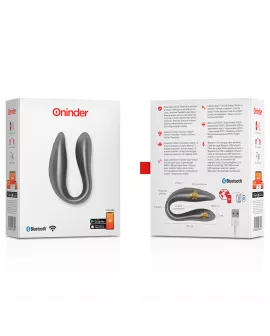 Oninder Lisboa G-Spot-Klitoralstimulator Schwarz - App