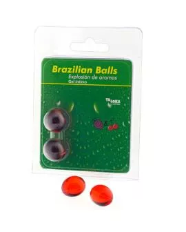 TALOKA - 2 Brasilianische Kugeln, Erdbere & Kirsch-Intim-Gel