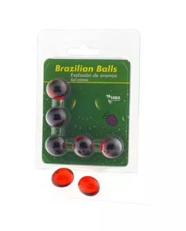 Taloka - 5 brasilianische Kugeln Erdbeer-Intim-Gel