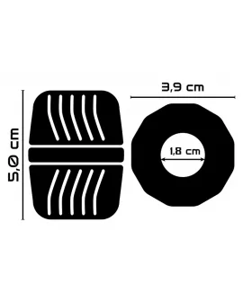 POWERING - SUPER FLEXIBLER UND WIDERSTANDSFÄHIGER PENISRING 5 CM PR11 SCHWARZ