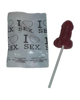 DIABLO PICANTE - Erdbeer-Kirsch Penis-Lollipop