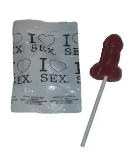 DIABLO PICANTE - Erdbeer-Kirsch Penis-Lollipop
