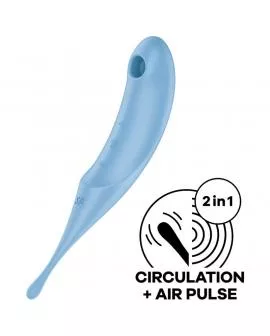 SATISFYER - TWIRLING PRO AIR PULSE STIMULATOR & VIBRATOR BLAU