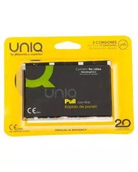 UNIQ Pull Latexfreie Kondome mit Streifen - 3 Einheiten