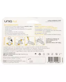 UNIQ Pull Latexfreie Kondome mit Streifen - 3 Einheiten