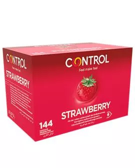 Control Adapta Erdbeerkondome - 144 Einheiten