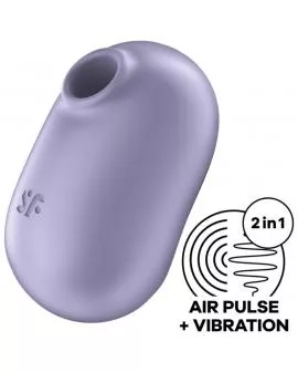 SATISFYER - PRO TO GO 2 DOPPELTER LUFTPULSSTIMULATOR & VIBRATOR VIOLETT