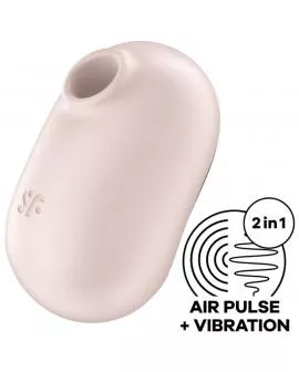 SATISFYER - PRO TO GO 2 DOPPELTER LUFTPULSSTIMULATOR & VIBRATOR BEIGE
