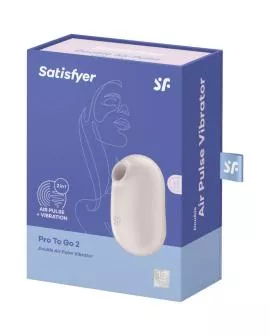 Satisfyer Pro To Go 2 - Doppelter Luftpulsstimulator & Vibrator Beige