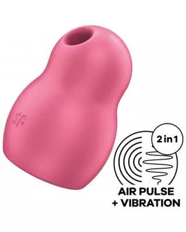 SATISFYER - PRO TO GO 1 DOPPELTER LUFTPULSSTIMULATOR & VIBRATOR ROT