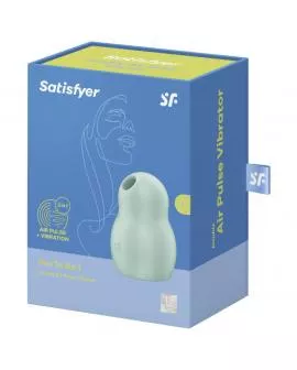 SATISFYER - PRO TO GO 1 DOPPELTER LUFTPULSSTIMULATOR & VIBRATOR GRÜN