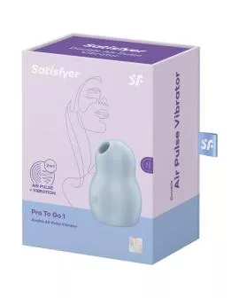 Satisfyer Pro To Go 1 - Doppelter Luftpulsstimulator & Vibrator Blau