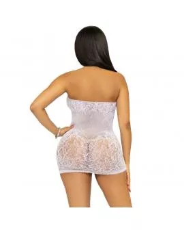 LEG AVENUE - STRASS NECKHOLDER-MINIKLEID, EINHEITSGRößE- Weiß