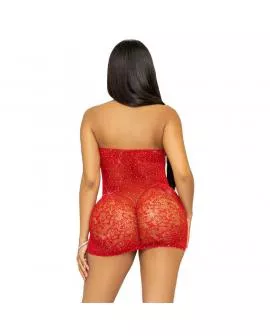 LEG AVENUE - STRASS NECKHOLDER-MINIKLEID, EINHEITSGRößE- ROT