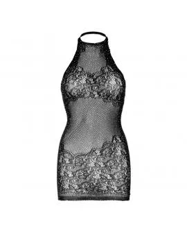 LEG AVENUE - STRASS NECKHOLDER-MINIKLEID, EINHEITSGRößE- SCHWARZ