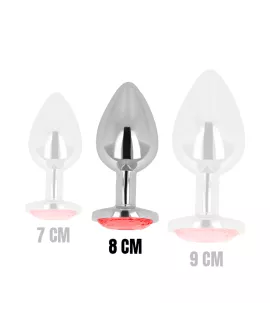 OHMAMA - ANALPLUG MIT ROTEM KRISTALL 8 CM