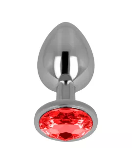 OHMAMA - ANALPLUG MIT ROTEM KRISTALL 8 CM