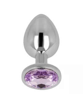 OHMAMA - ANALPLUG MIT VIOLETTEM KRISTALL 8 CM