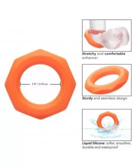 Calexotics Alpha Sexagon Ring Orange - Penisring
