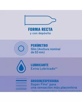 Durex Unsichtbares Extra Geschmiertes - 12 Stück