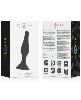 Intense Anal Plug Stufe 3 - 12,5 cm Schwarz