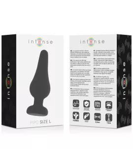 Intense Pipo L Analplug - Schwarzes Silikon 13 cm