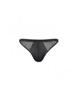 PASSION 034 - Slip mit Open Luke in Schwarz