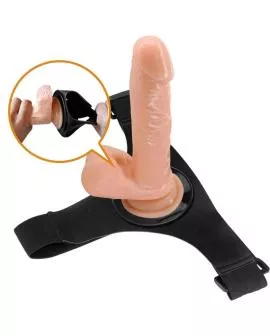 PRETTY LOVE - HARNESS-HOSE UNIVERSAL-HARNESS MIT DILDO TOM 20 CM NATUR