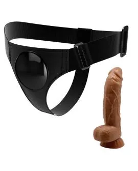 Pretty Love Harness mit Dildo Micheal 20 cm - Schwarz