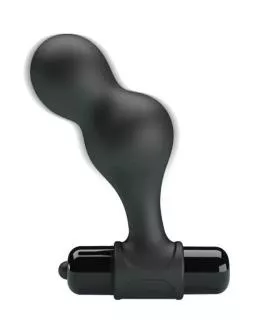 Mr Play - Schwarzer Silikon-Vibrator-Analstecker