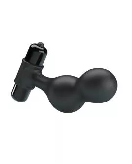 Mr Play - Schwarzer Silikon-Vibrator-Analstecker