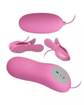 Pretty Love - Pinzette mit Vibration und Rosa Elektroschock