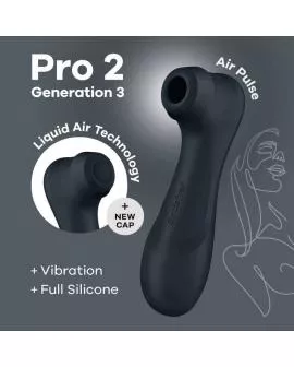 SATISFYER - PRO 2 GENERATION 3 LIQUID AIR TECHNOLOGY SCHWARZ