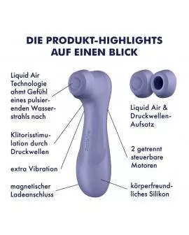 SATISFYER - PRO 2 GENERATION 3 LIQUID AIR TECHNOLOGY LILA