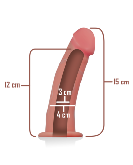 Intense - Hohlgurt mit Dildo 16 x 3 cm