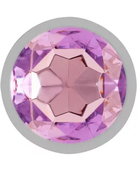 INTENSE Analplug - Aluminium mit violettem Kristall Größe L