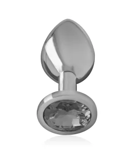 Intense Analplug aus Aluminium mit schwarzem Glas - Größe L