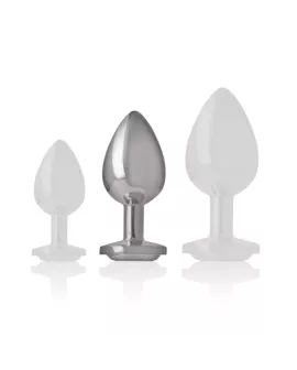Intense Aluminium Analsplug mit Kristall - Größe M