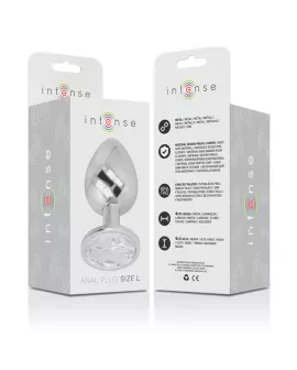 INTENSE - ANALPLUG AUS ALUMINIU MMETALL MIT SILBERNEM KRISTALL, GRÖSSE L