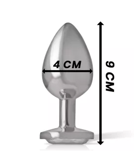INTENSE - ANALPLUG AUS ALUMINIU MMETALL MIT SILBERNEM KRISTALL, GRÖSSE L
