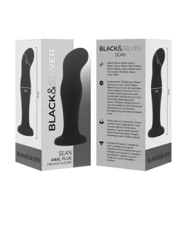 BLACK&SILVER - SEAN PLUG ANAL PREMIUM SILIKON SCHWARZ