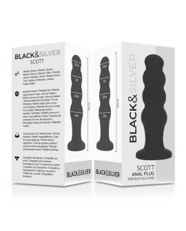 BLACK&SILVER - SCOTT PREMIUM SILIKON ANALPLUG SCHWARZ