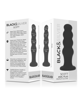 BLACK&SILVER - SCOTT PREMIUM SILIKON ANALPLUG SCHWARZ