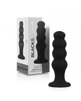 BLACK&SILVER - SCOTT PREMIUM SILIKON ANALPLUG SCHWARZ