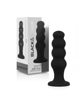 BLACK&SILVER - SCOTT PREMIUM SILIKON ANALPLUG SCHWARZ