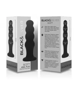 BLACK&SILVER - SCOTT PREMIUM SILIKON ANALPLUG SCHWARZ