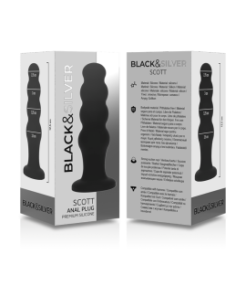 BLACK&SILVER - SCOTT PREMIUM SILIKON ANALPLUG SCHWARZ